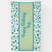 Aangepast door het Zee Blauw en Groen Spandoek (Verticaal)