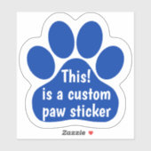 Aangepast door You Paw Print - Royal Blue Window D Sticker (Vel)