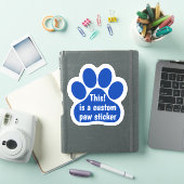 Aangepast door You Paw Print - Royal Blue Window D Sticker (iPad Cover)