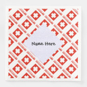 Aangepast door Zwitserland en Zwitserse vlag Servet (Voorkant)