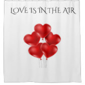 Aangepast douchegordijn! "LIEFT IS IN DE LUCHT" Douchegordijn (Voorkant)