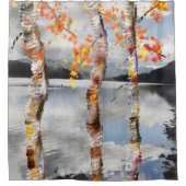 Aangepast douchetgordijn voor trekbomen douchegordijn (Voorkant)