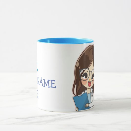 Aangepast Dr. (Jouw naam) PhD Afstuderen Koffie Mok (Midden)