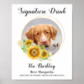 Aangepast drankje Zonnebloemen Trouwfeest voor hui Poster (Voorkant)