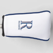 Aangepast Drie gelaagd Monogram met Voornaam Golfheadcover (Voorkant)