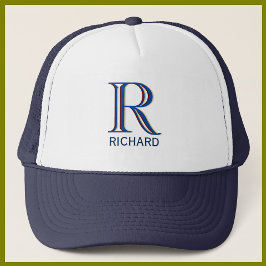 Aangepast Drie gelaagd Monogram met Voornaam Trucker Pet