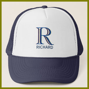 Aangepast Drie gelaagd Monogram met Voornaam Trucker Pet