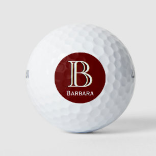 Aangepast driegelaagd Monogram met Voornaam Golfballen