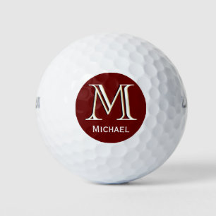 Aangepast driegelaagd Monogram met Voornaam Golfballen