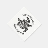 Aangepast drievoudig schildpadontwerp servetten (Hoek)