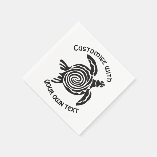 Aangepast drievoudig schildpadontwerp servetten (Hoek)