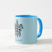 Aangepast drievoudig Zee lichtblauw Mok (Voorkant rechts)