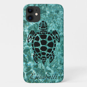 Aangepast drievoudig Zee Turtle Aqua Blue Case-Mate iPhone Case