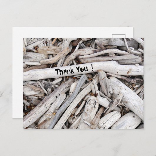 Aangepast driftwood briefkaart (Voorkant / Achterkant)