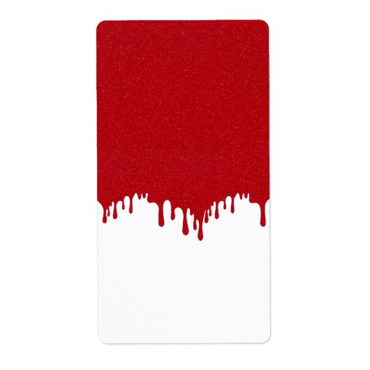 Aangepast druppel Tomaat Rood en Wit Etiket (Voorkant)
