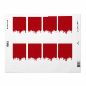 Aangepast druppel Tomaat Rood en Wit Etiket (Full Sheet)