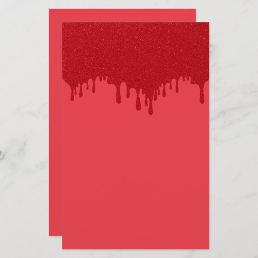 Aangepast Druppelontwerp Tomaat Rood Papier Blad (Voorkant / Achterkant)