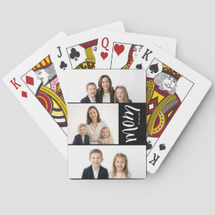 Aangepast dubbel Moeder Geschatte Jaren Script Zwa Pokerkaarten