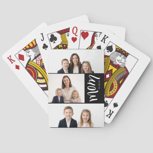 Aangepast dubbel Moeder Geschatte Jaren Script Zwa Pokerkaarten (Achterkant)
