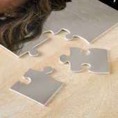 Aangepast dubbel Moeder Jaren Script Zwart Wit Legpuzzel (Zijkant)