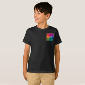 Aangepast dubbelzijdig Afbeelding zwarte Sjabloon T-shirt (Voorkant volledig)