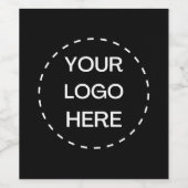 Aangepast dubbelzijdig logo wijn etiket (Enkel label)