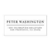 Aangepast, duidelijk, zelfs druknaam & Terugkeerad Rubberstempel (Afrduk)