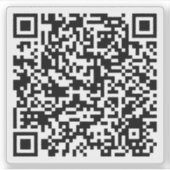 Aangepast Duidelijke Qr-code-Stickers Sticker (Voorkant)