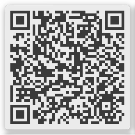 Aangepast Duidelijke Qr-code-Stickers Sticker (Voorkant)