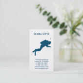 aangepast duikbedrijf visitekaartje (Staand voorkant)