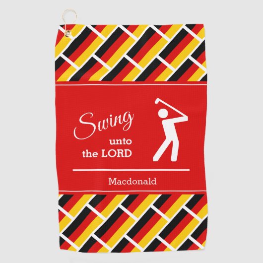 Aangepast DUITSLAND Christelijk zwaaien naar de He Golfhanddoek (Voorkant)