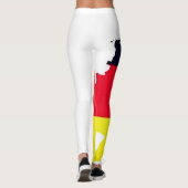Aangepast Duitsland, Vlag van Duitsland | Duitse v Leggings (Achterkant)