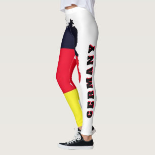 Aangepast Duitsland, Vlag van Duitsland   Duitse v Leggings