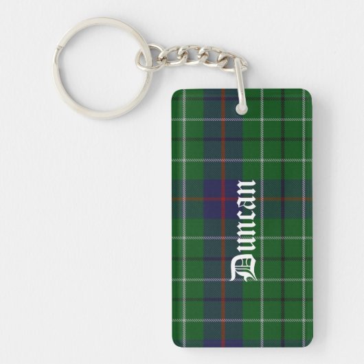 Aangepast Duncan Tartan Pset Sleutelhanger (Voorkant)