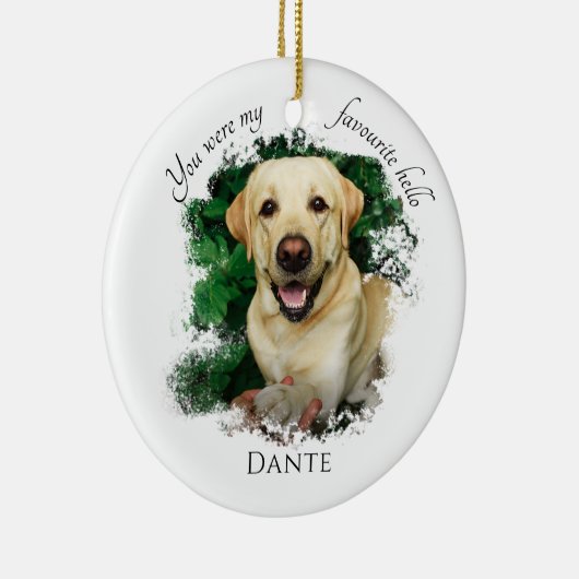 Aangepast e-mailadres Je was mijn favoriete Hallo Keramisch Ornament (Rechts)