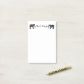 Aangepast e-mailnotitiepad voor olifanten post-it® notes (Op bureau)