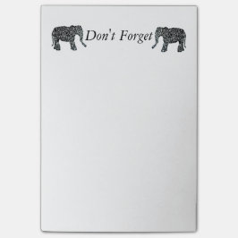 Aangepast e-mailnotitiepad voor olifanten post-it® notes