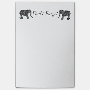 Aangepast e-mailnotitiepad voor olifanten post-it® notes