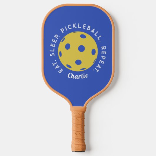 Aangepast Eat Sleep Herhalen Pickleball Paddle (Voorkant)