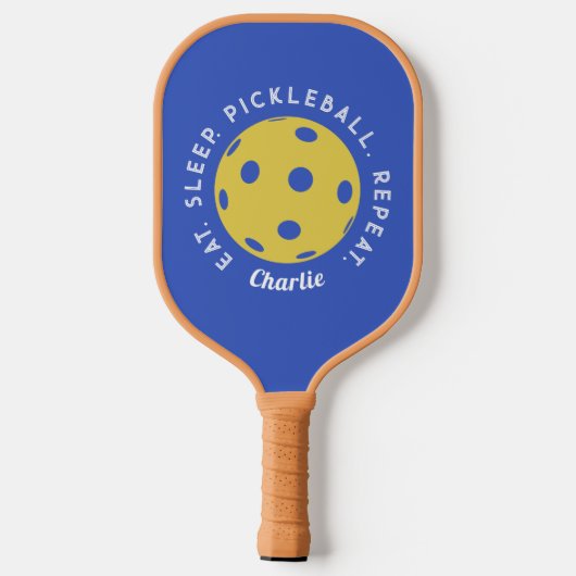 Aangepast Eat Sleep Herhalen Pickleball Paddle (Achterkant)