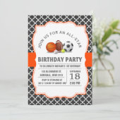 Aangepast een all-star quatrefoil-verjaardagsfeest kaart (Staand voorkant)