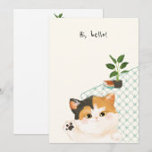 [Aangepast] Een kat-dag - Hallo! Bedankkaart (Voorkant / Achterkant)