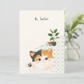 [Aangepast] Een katten dag - Hallo! Bedankkaart (Staand voorkant)