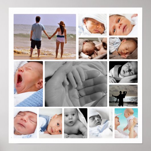 Aangepast één van een soort fotocollage poster (Voorkant)