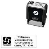 Aangepast eenvoudig bedrijfsadres van Logo Zelfinktende Stempel (In situ)