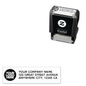 Aangepast eenvoudig bedrijfsadres  zelfinktende stempel (In situ)