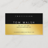 Aangepast, eenvoudig elegant goudvormig Visitekaar Visitekaartje (Achterkant)