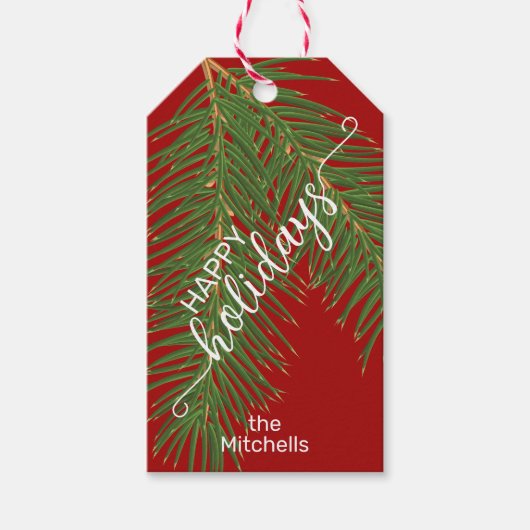 Aangepast eenvoudig elegant minimalistisch donkerr cadeaulabel (Voorkant)