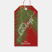 Aangepast eenvoudig elegant minimalistisch donkerr cadeaulabel (Achterkant)