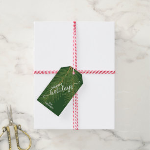 Aangepast eenvoudig elegant minimalistisch groen e cadeaulabel